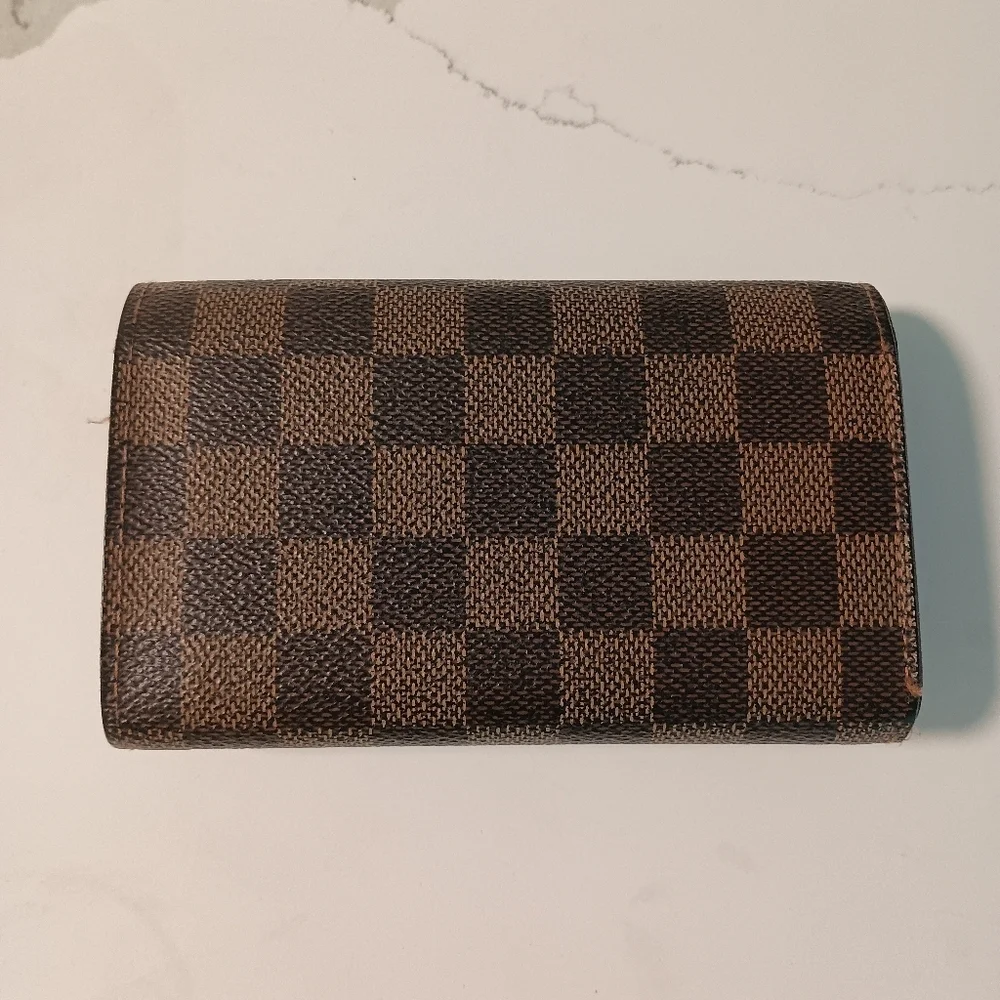 Louis Vuitton Damier Ebene Canvas PorteMonnaie Billets Tresor Wallet
